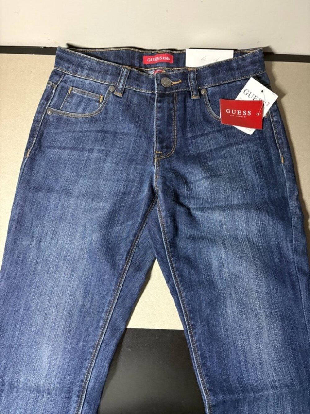 GUESS Kids Boys "Halsted" Dark Stonewash Denim Jeans